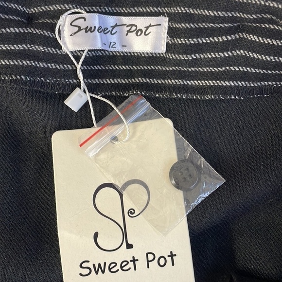 Sweet Pot Striped Overall Skirt Jumper - Picture 9 of 10